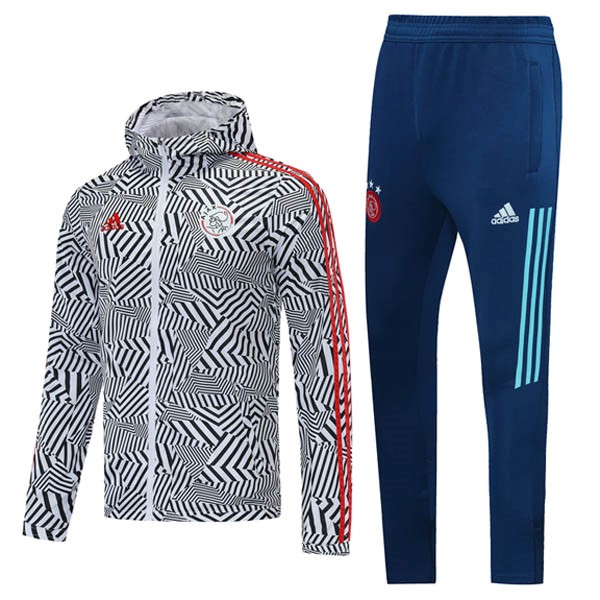 Rompevientos Ajax Conjunto Completo 2021/22 Blanco Azul